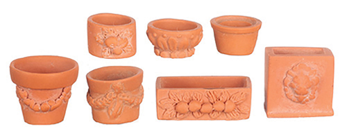 AZG7048 - Assorted Garden Pots/Set/7