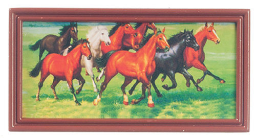 AZG7119 - Horses In Brown Metal Frame