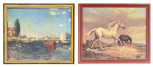 AZG7191 - Monet/Horses/Canvas/Metal