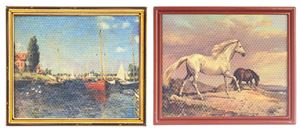 AZG7191 - Monet/Horses/Canvas/Metal