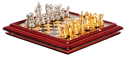 AZG7247 - Metal Chess Set And Board