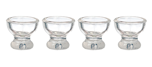 AZG7320 - Small Clear Egg Cups Set, 4Pc