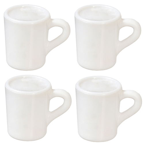AZG7323 - Small White Mugs Set, 4Pc