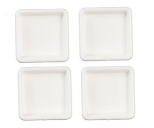 AZG7331 - Four Square Plates, White