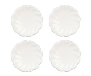 AZG7333 - 4 Small Victorian Plates, White