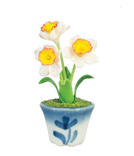 AZG7412 - Yellow/White Daffodils In Pot