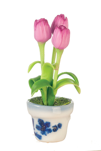 AZG7495 - Tulips In Pot/Lavender