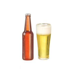AZG7543 - Brown Beer Bottle, Glass