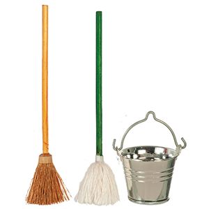 AZG7556 - Mop/Broom/Bucket Set, Gr