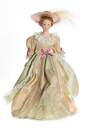 AZG7643 - Victorian Lady In Beige Gown