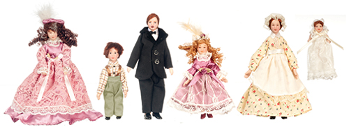 AZG7651 - Victorian Family with Maid, 6Pc