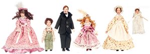 AZG7651 - Victorian Family with Maid, 6Pc