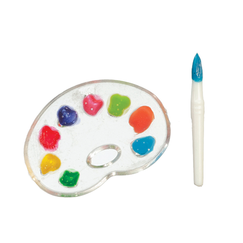 AZG7784 - Painters Palette With Brush