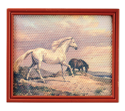 AZG7939BR - Horses In Brown Frame