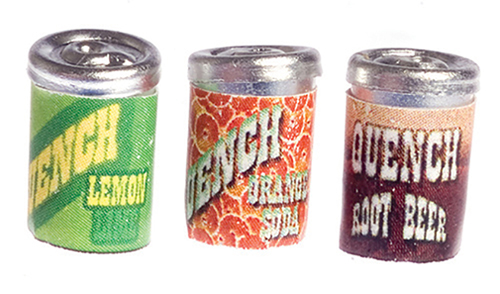 AZG8164 - Soda Cans, Assorted, 3 Pieces