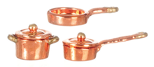 AZG8168 - 1/2In Copper Casserole Set/5