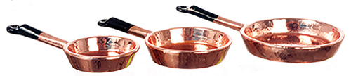 AZG8186 - Copper Frying Pans Set/3