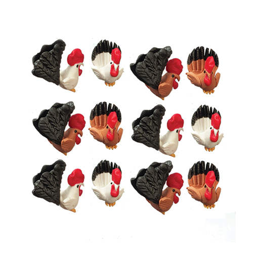 AZG8305 - Chickens, 12 Pieces