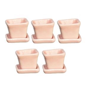 AZG8345 - 5 Pink Ceramic Pots/Bases