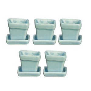AZG8347 - 5 Blue Ceramic Pots/Bases