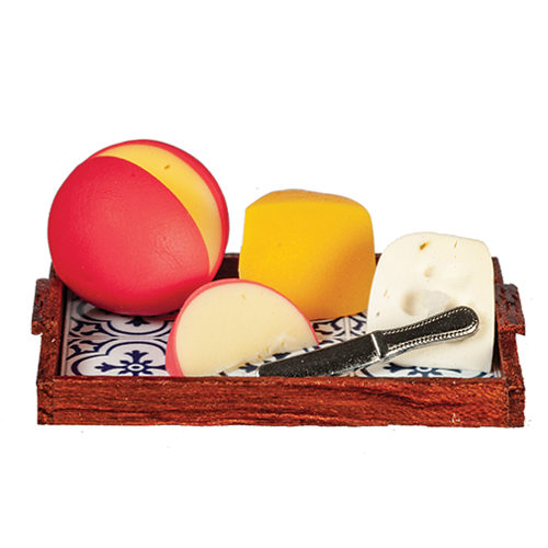 AZG8563 - Wood Tray with Assorted Cheeses
