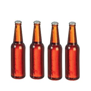 AZG8577 - Brown Beer Bottles Set, 4