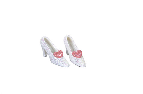 AZGS4009A - White Mini Shoe With Pink