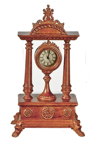 AZJJ07018WN - Victorian Mantle Clock/Walnut