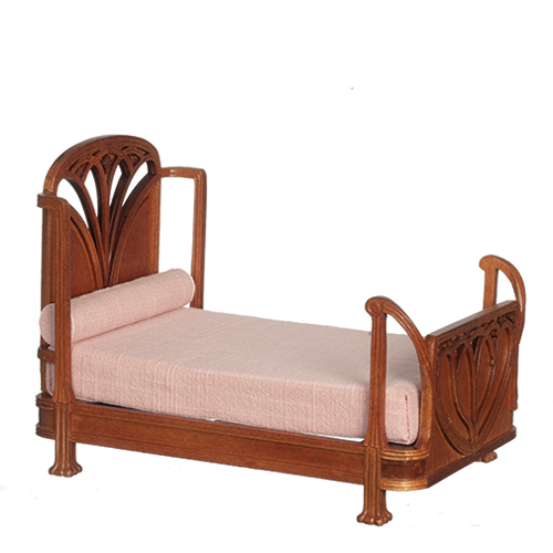 AZJJ08032WN - Art Nouveau Bed/Walnut
