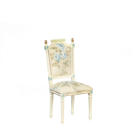 AZJJ09009WF - Empire Side Chair/Wh.Flor