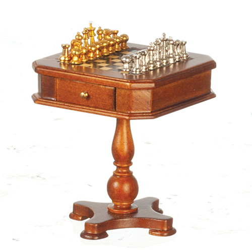 AZJJ21026WN - Vict.Chess Table/Walnut
