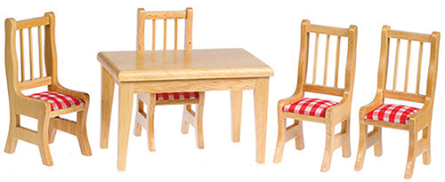 AZM0329 - Kitchen Table &amp; Chairs 5Pc Oak