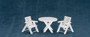 AZM0356 - Outdoor Table + Chairs, 3Pc/Cb