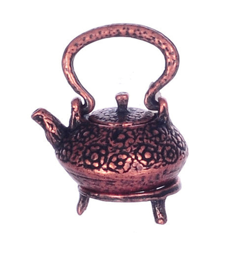 AZS1400 - Antique Copper Teapot/Std