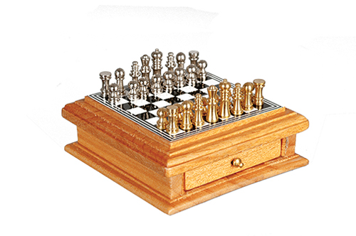 AZS1626B - Chess/Board W/Drawer/Oak