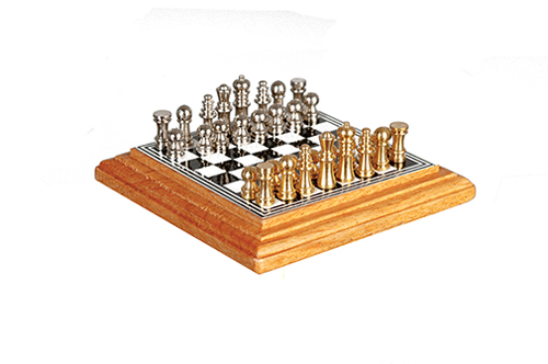 AZS1627B - Chess Set On Board/Oak
