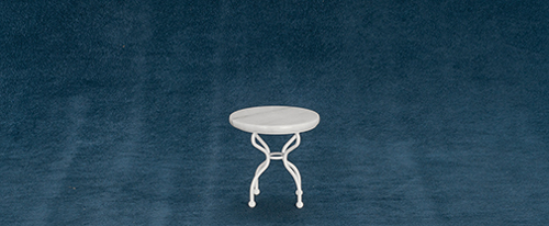 AZS8522 - Round Marble Top White Table