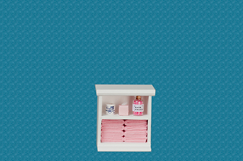 AZSH0011 - Small Bath Cabinet, Pink