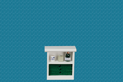 AZSH0016 - Small Bath Cabinet, Dark Green