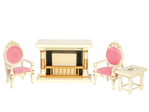 AZT0137 - Salon Set, 4, White, Gold