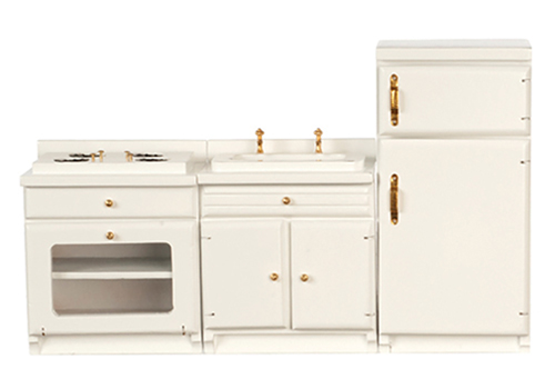 AZT0517 - White Appliance Set, 3Pc/Cs