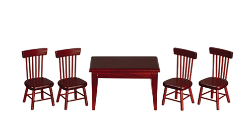AZT0518 - Table, 4 Chairs, Mahogany