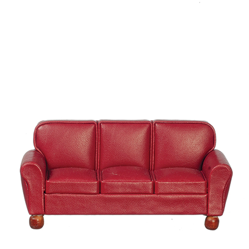 AZT2014 - Rs Leather Sofa, Burgundy