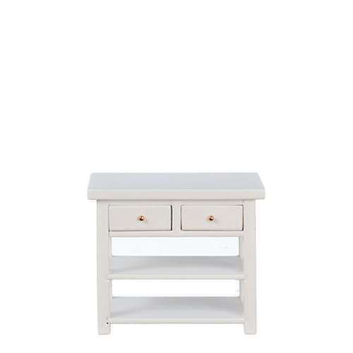 AZT2646 - Rs Small Kitchen Table With Drawers, White