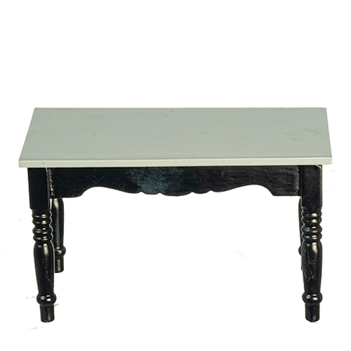 AZT2678 - Rs Table With Turned Leg, Blkgrst