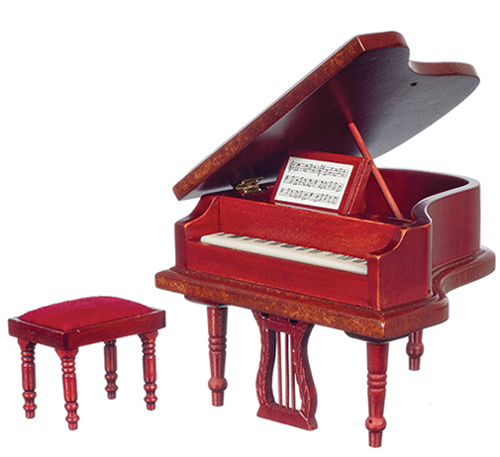 AZT3213 - Grand Piano With Bench, Mahogany, Cb