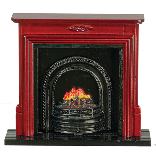 AZT3242 - Fireplace With Insert, Mahogany