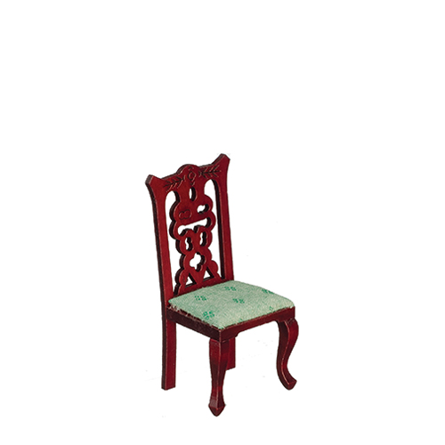 AZT3282 - Side Chair, Mahogany/Green