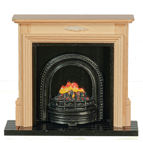 AZT4242 - Fireplace with Insert, Oak