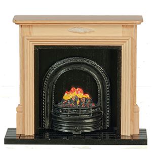 AZT4242 - Fireplace with Insert, Oak